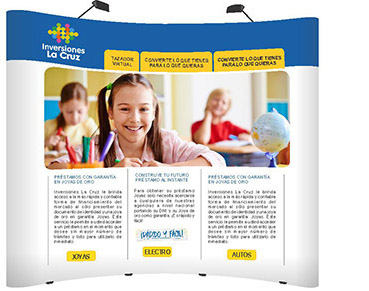 backing publicitarios curvo 3x3