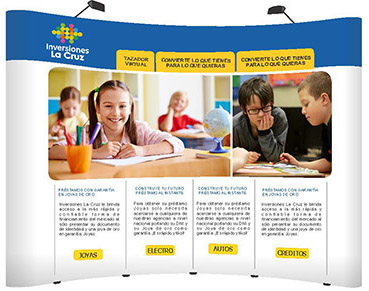 backing publicitarios curvo 4x3