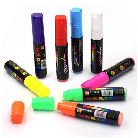 Plumones resaltador fluorescentes