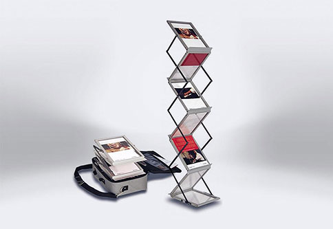 Porta folletos portatil