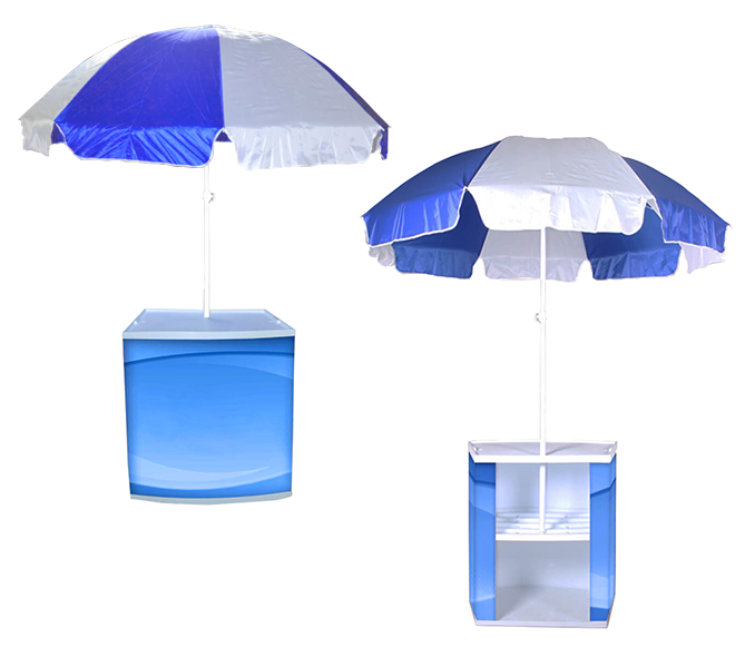 modulo pvc con sombrillas