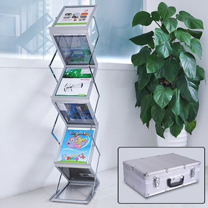 display porta brochure z aluminio