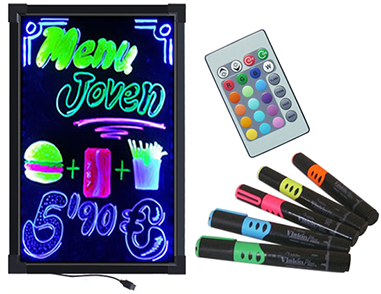 plumones y control pizarra led