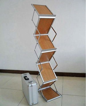 porta brochure madera