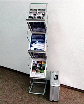 porta brochure acrilico